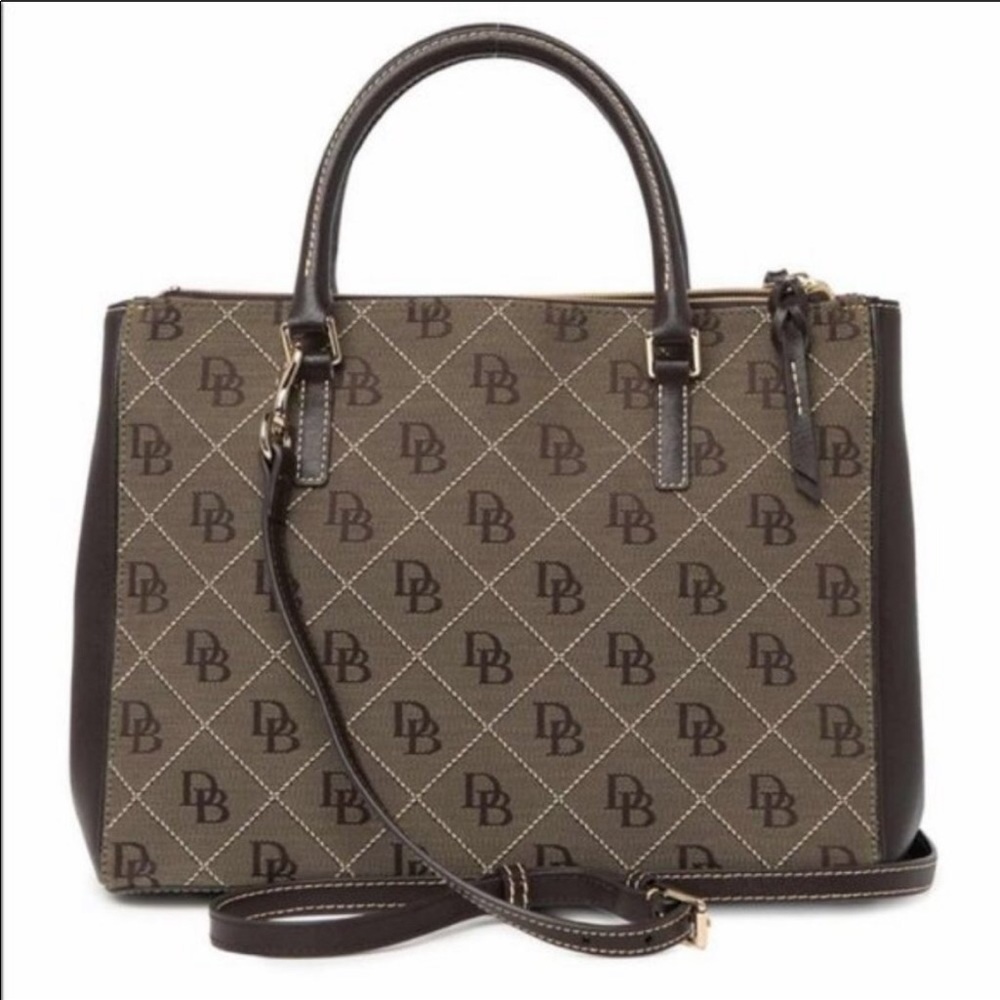Dooney & Bourke Willa Zip Logo Satchel Bag, NWT - Picture 4 of 16